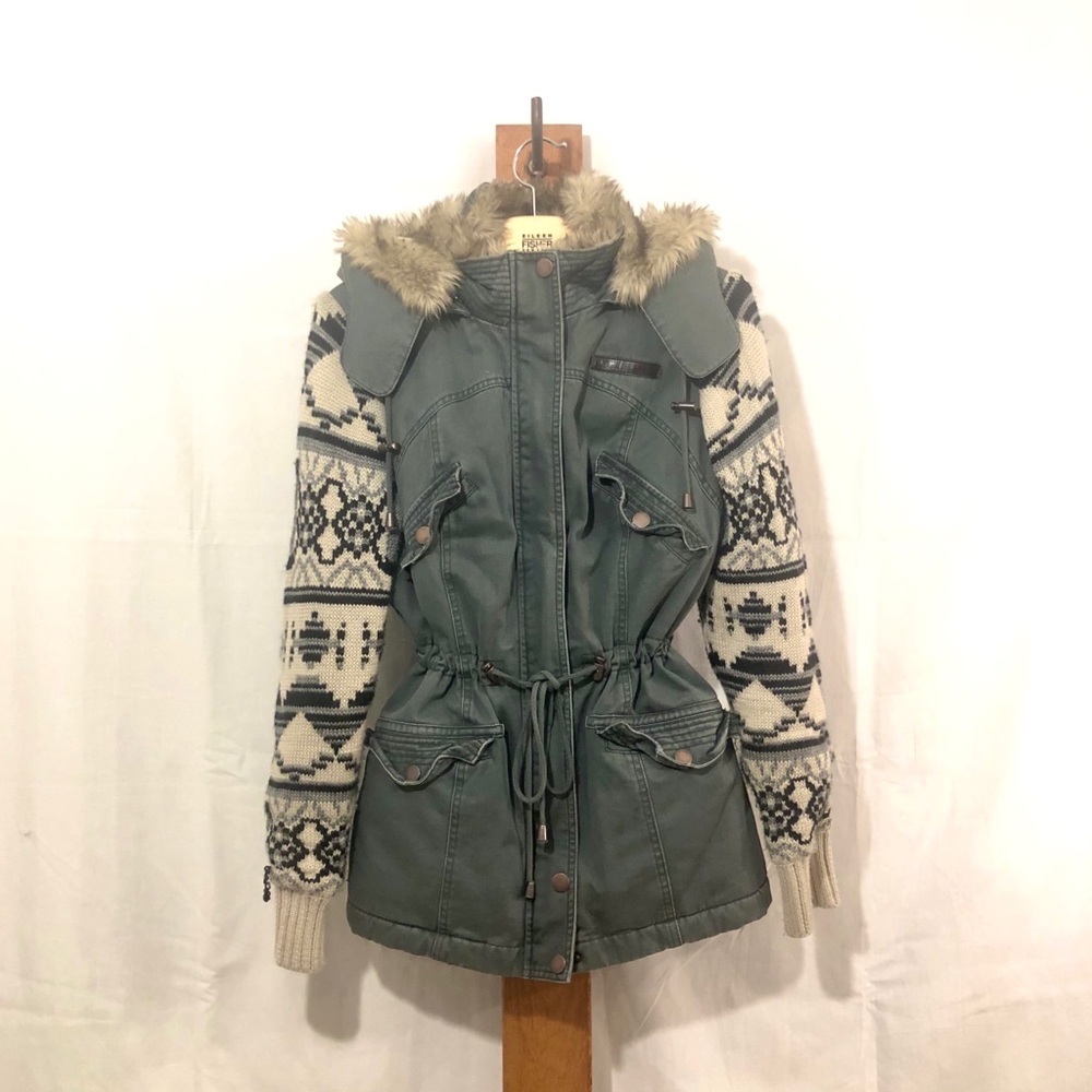Triple Five Soul Hooded Faux Fur Jacket